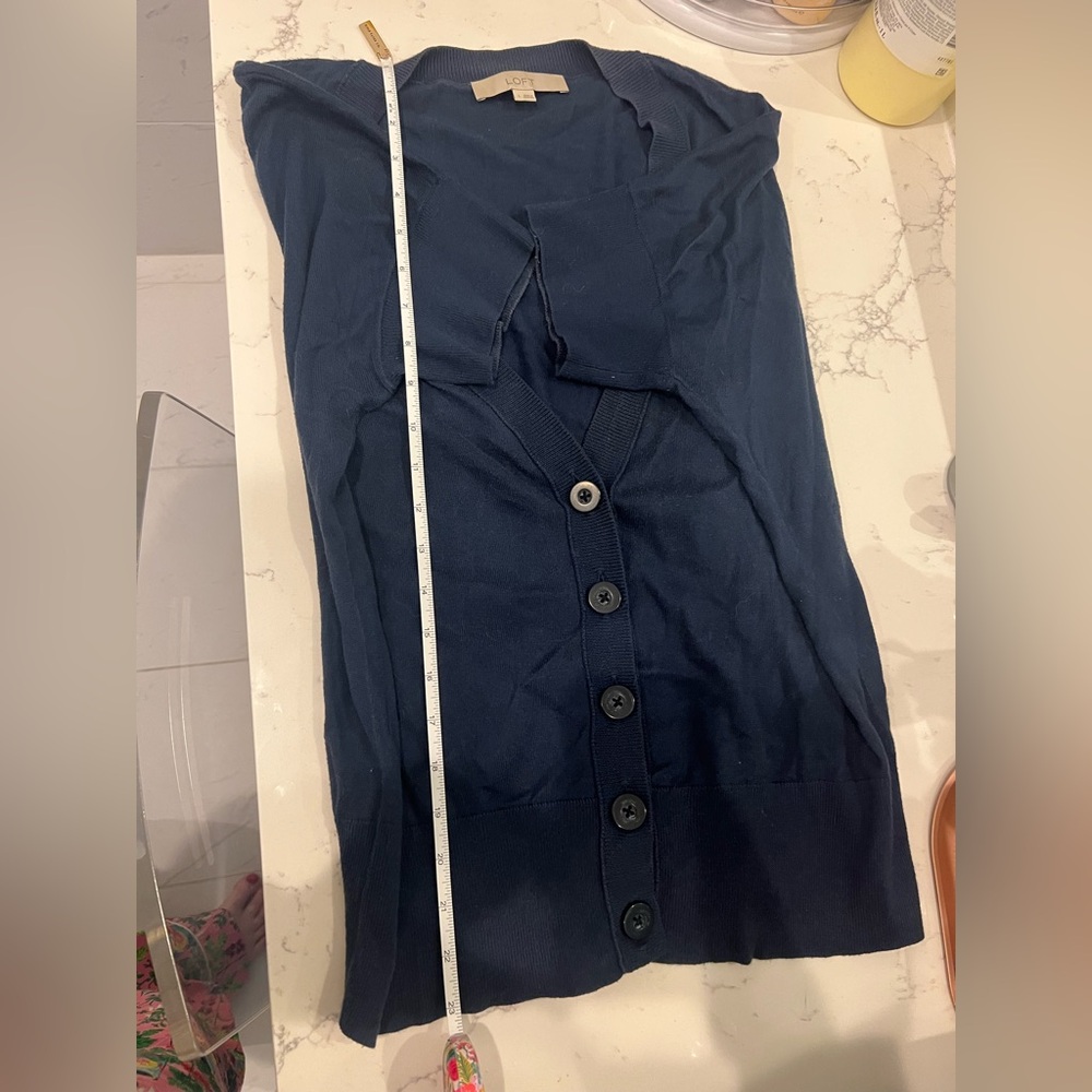 Loft V Neck Short Sleeve Cardigan - Picture 5 of 5